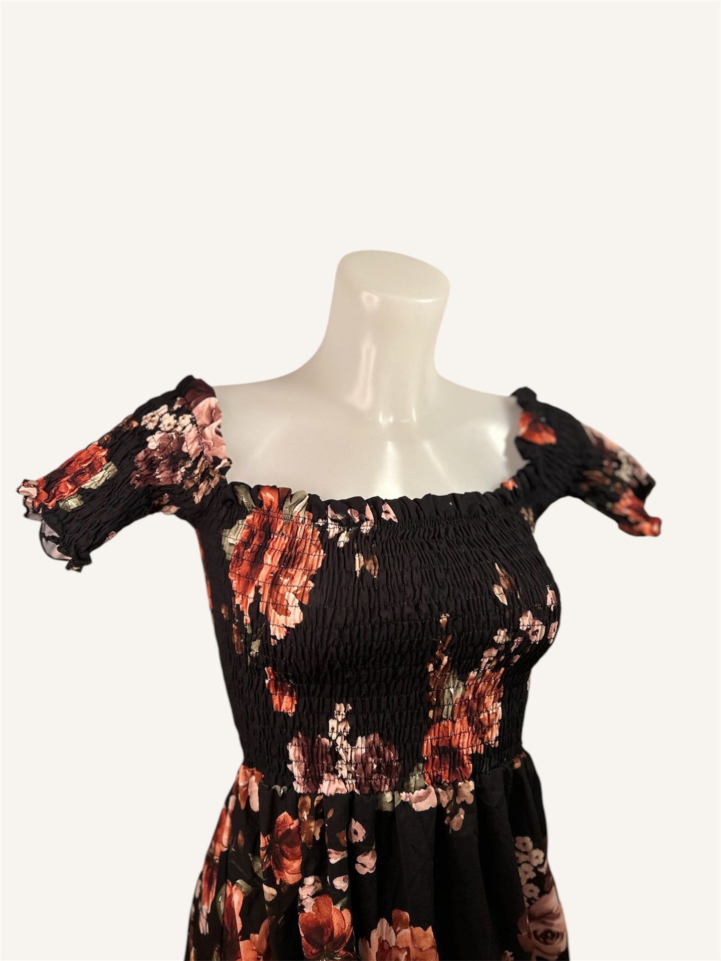 ROBE LONGUE FLEURIE - BOOHOO