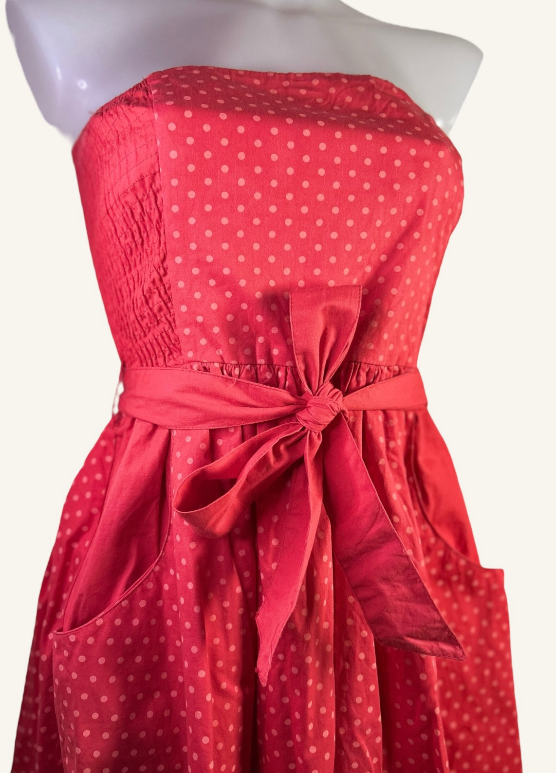 ROBE BUSTIER À POIS - NAF NAF