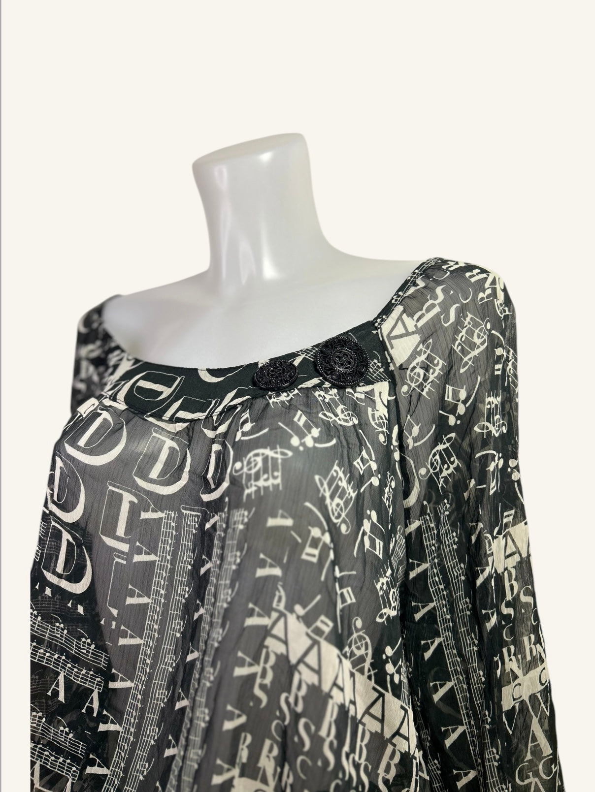 BLOUSE À MOTIFS LETTRES - ARMAND THIERRY