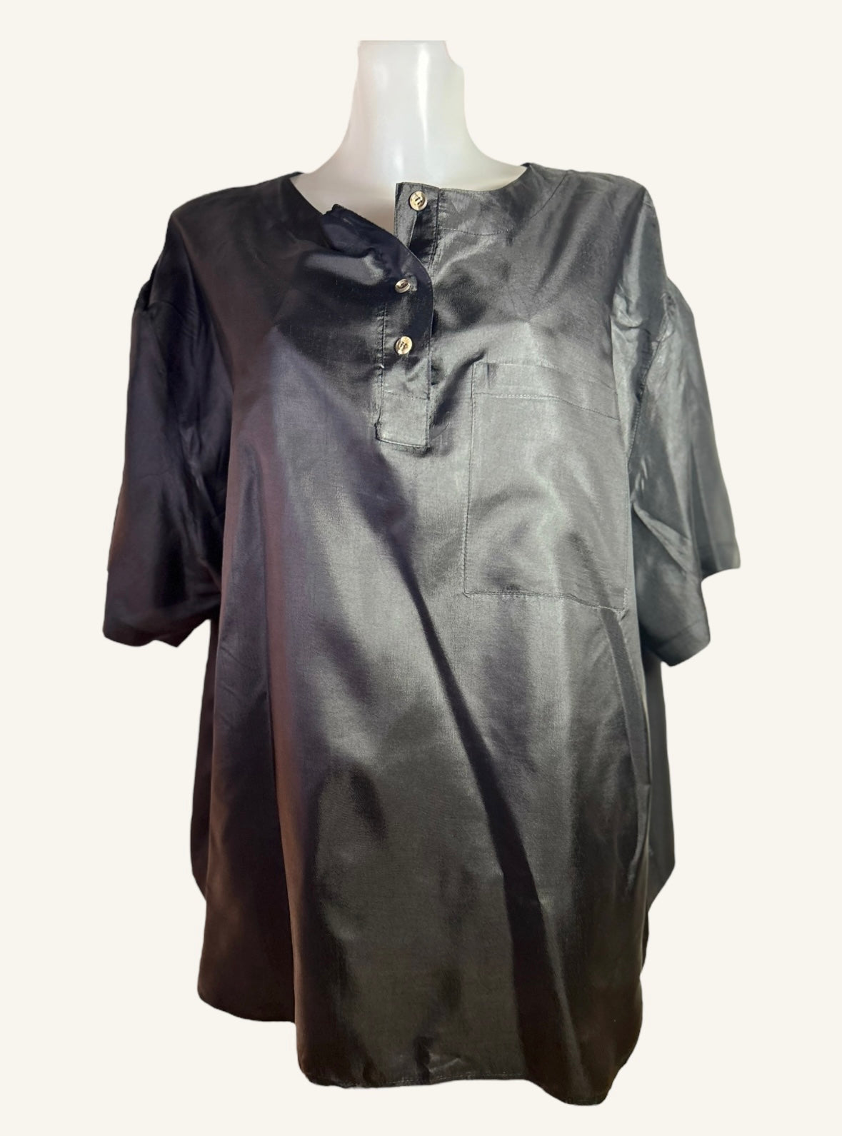 BLOUSE LARGE À COL BOUTONNÉ - ADRIAN JORDAN
