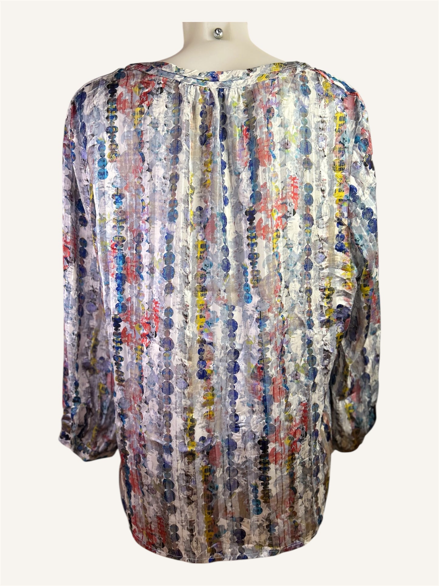 BLOUSE À COL V - LIZ CLAIBORNE
