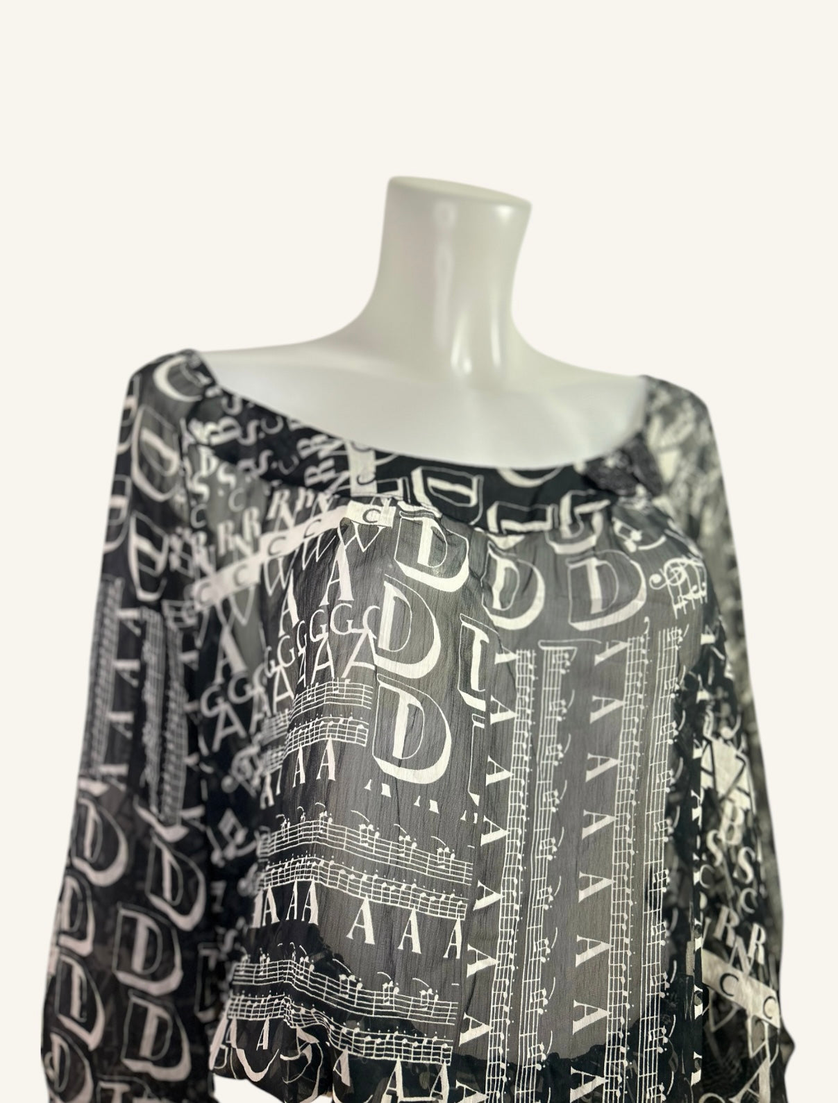 BLOUSE À MOTIFS LETTRES - ARMAND THIERRY