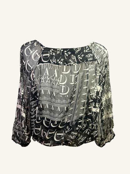BLOUSE À MOTIFS LETTRES - ARMAND THIERRY