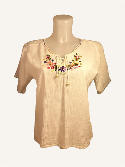 T-SHIRT MANCHE COURTE AVEC BRODERIE