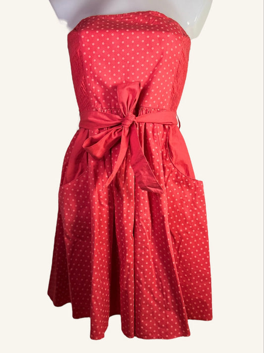 ROBE BUSTIER À POIS - NAF NAF