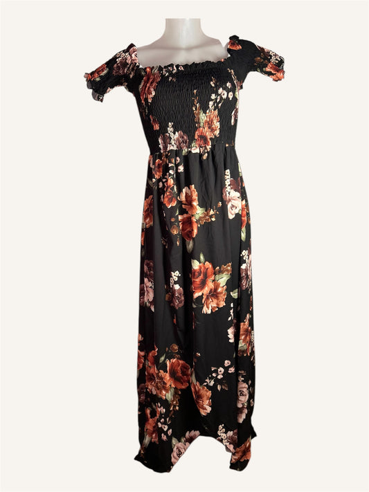 ROBE LONGUE FLEURIE - BOOHOO