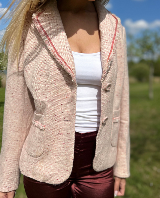 BLAZER À DÉTAILS FRANGES - AT STUDIO