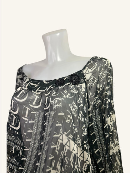 BLOUSE À MOTIFS LETTRES - ARMAND THIERRY