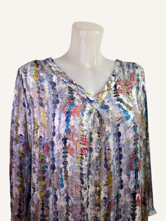 BLOUSE À COL V - LIZ CLAIBORNE