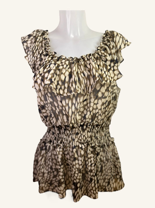 BLOUSE CINTRÉE SANS MANCHES - ALLEN B