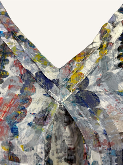 BLOUSE À COL V - LIZ CLAIBORNE