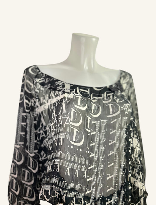 BLOUSE À MOTIFS LETTRES - ARMAND THIERRY