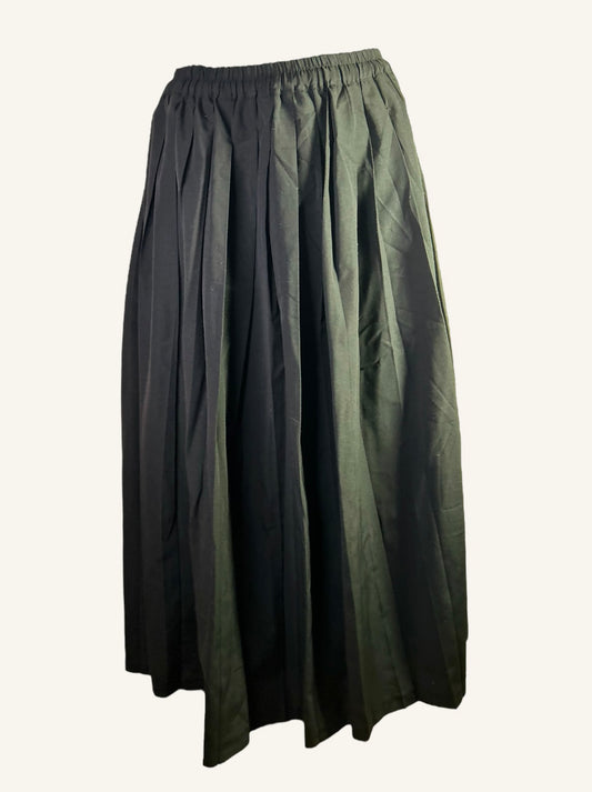JUPE LONGUE PLISSÉE VINTAGE - CAMAÏEU