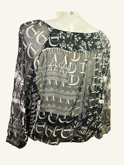 BLOUSE À MOTIFS LETTRES - ARMAND THIERRY